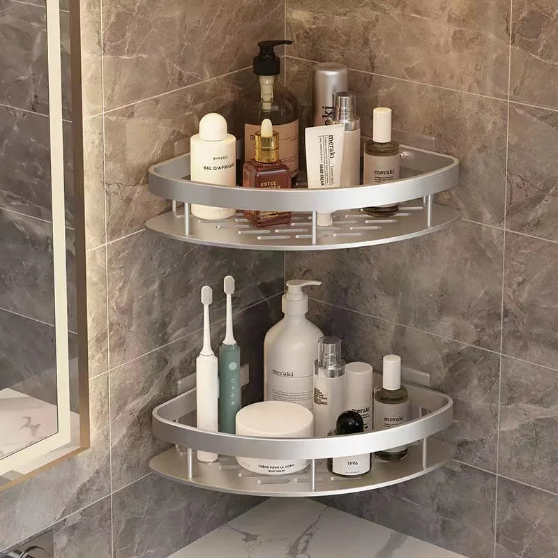 Premium bathroom shelves
رف حمام بدون مسامير، رف زاوية للاستحمام، رف شامبو من الألمنيوم، لتخزين مستلزمات الاستحمام، إكسسوارات حمام، ر