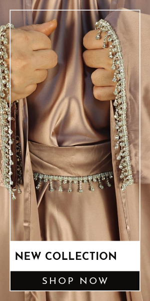 Rose Gold Party Abaya with Diamond Work - Crafted from Luxurious Armani Silk, Made in Dubai