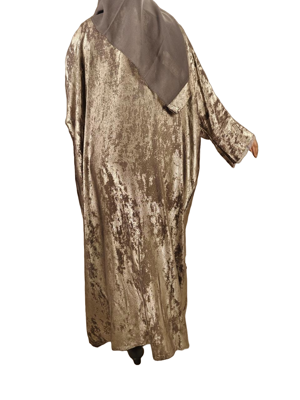 Copper Metallic Abaya - Crafted from Korean Marble Shaded Fabric, Made in Dubai