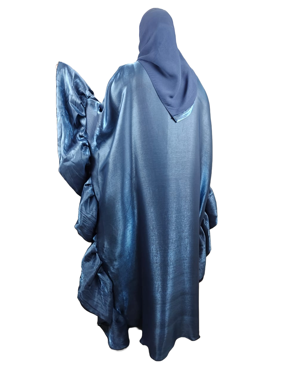 Blue Farasha Abaya - Crafted from Rotana Fabric, Made in Dubai