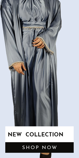 Sky Blue Party Abaya with Diamond Work - Crafted from Luxurious Armani Silk, Made in Dubai